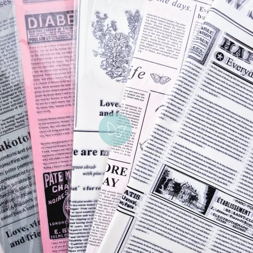 Papel coreano "Floral & Pink" 20 Unidades