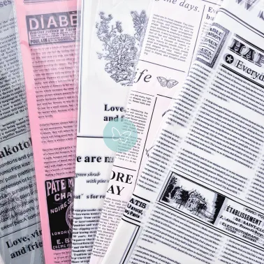 Papel coreano "Floral & Pink" 20 Unidades