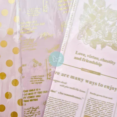 Papel coreano "Floral & Pink" 20 Unidades