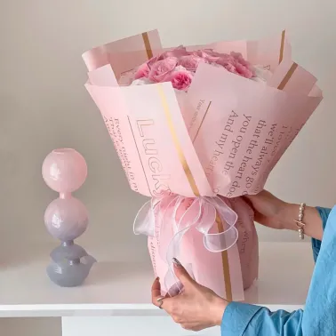 Papel coreano "Floral & Pink" 20 Unidades