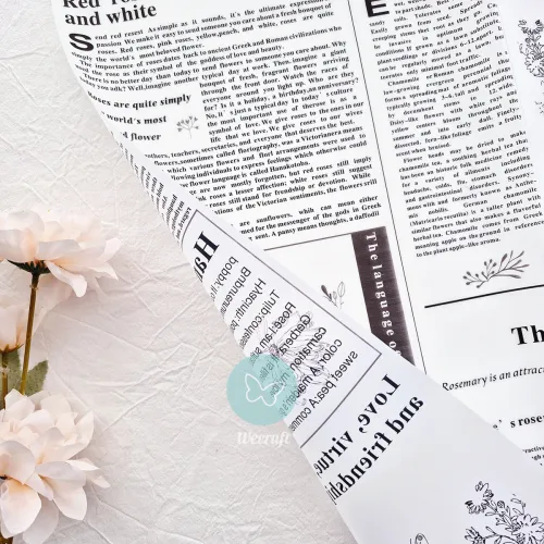 Papel coreano "The Leaf Times" Negro y Blanco
