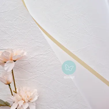 Papel coreano "Luxe Frame" borde oro 20 Unidades