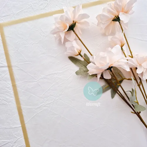 Papel coreano "Luxe Frame" borde oro 20 Unidades