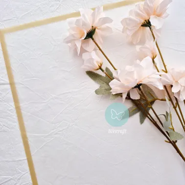 Papel coreano "Luxe Frame" borde oro 20 Unidades