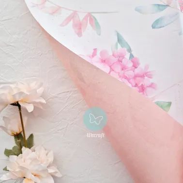 Papel coreano "Floral & Pink" 20 Unidades