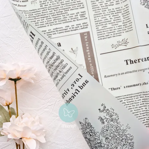 Papel coreano "The Leaf Times" Negro y Verde