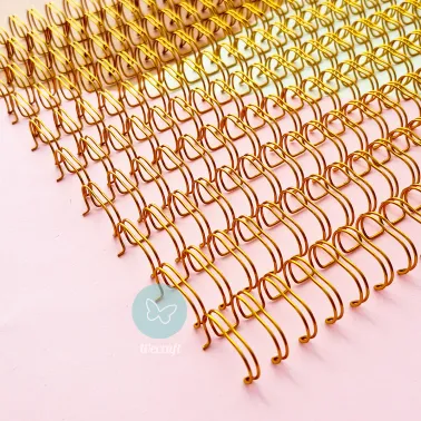 Espirales Doble Alambre Binderplus 5/8" 15,9 mm Dorado 10 unidades