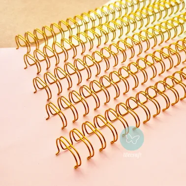 Espirales Doble Alambre Binderplus 5/8" 15,9 mm Dorado 10 unidades