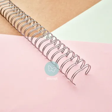 Espirales Doble Alambre Binderplus 1" 25,4 mm Plateado 5 unidades