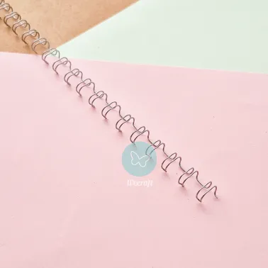 Espirales Doble Alambre Binderplus 1/4" 6,4 mm Plateado 20 unidades