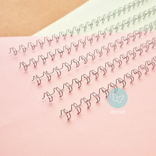 Espirales Doble Alambre Binderplus 1/4" 6,4 mm Plateado 20 unidades