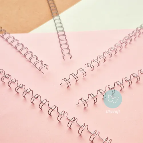 Espirales Doble Alambre Binderplus 1/4" 6,4 mm Plateado 20 unidades