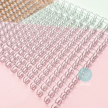 Espirales Doble Alambre Binderplus 1/4" 6,4 mm Plateado 20 unidades