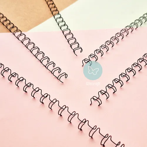 Espirales Doble Alambre Binderplus 1/4" 6,4 mm Negro 20 unidades