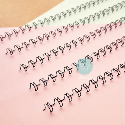 Espirales Doble Alambre Binderplus 1/4" 6,4 mm Negro 20 unidades