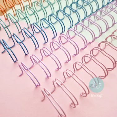 Espirales Doble Alambre Binderplus 5/8" 15,9 mm Caja de 5 colores x 6 Unid c/u