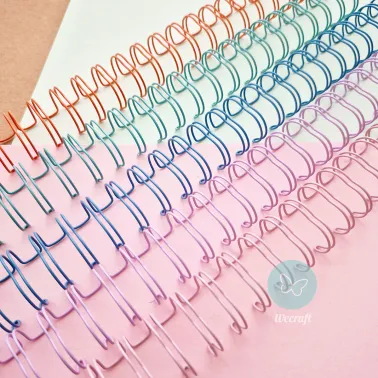 Espirales Doble Alambre Binderplus 5/8" 15,9 mm Caja de 5 colores x 6 Unid c/u