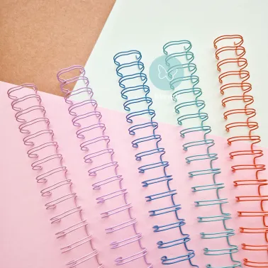 Espirales Doble Alambre Binderplus 5/8" 15,9 mm Caja de 5 colores x 6 Unid c/u