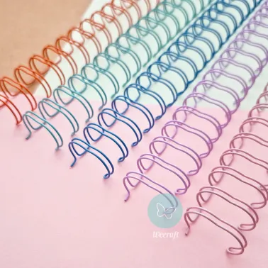 Espirales Doble Alambre Binderplus 5/8" 15,9 mm Caja de 5 colores x 6 Unid c/u