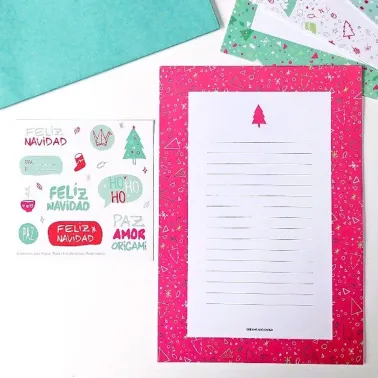 Papeles de Carta FIESTAS con sobres y stickers