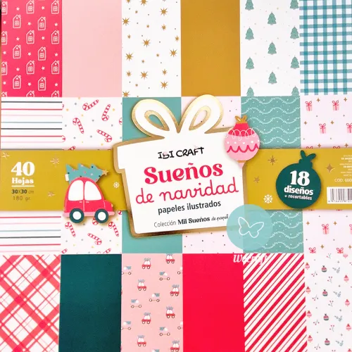 Papel para Scrap "Sueños de Navidad" 30x30 cm