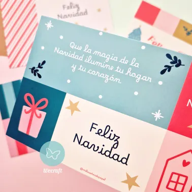 Postales ilustradas "Sueños de Navidad"