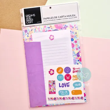 Papeles de Carta HUILEN con sobres y stickers