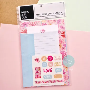 Papeles de Carta MUTISIA con sobres y stickers