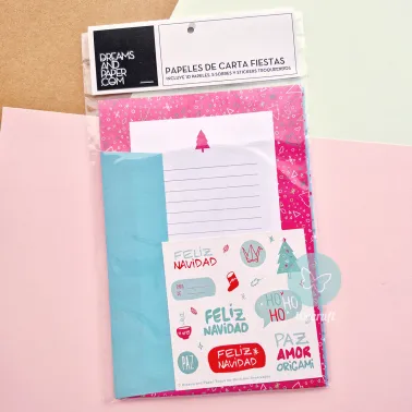 Papeles de Carta FIESTAS con sobres y stickers