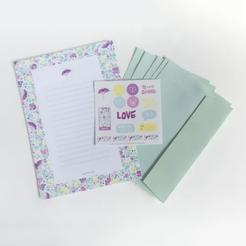 Papeles de Carta SAUCO con sobres y stickers