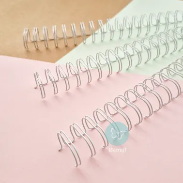 Espirales Doble Alambre Ibicraft 3/4" 19,1mm Blanco 16 Unidades