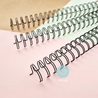 Espirales Doble Alambre Ibicraft 3/4" 19,1mm Negro 16 Unidades