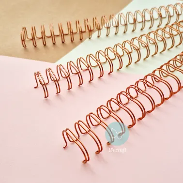 Espirales Doble Alambre Ibicraft 3/4" 19,1mm Oro Rosa 16 Unidades