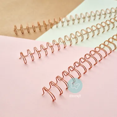 Espirales Doble Alambre Ibicraft 1/2" 12,7mm Oro Rosa 20 Unidades