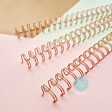 Espirales Doble Alambre Ibicraft 5/8" 15,9mm Oro Rosa 16 Unidades