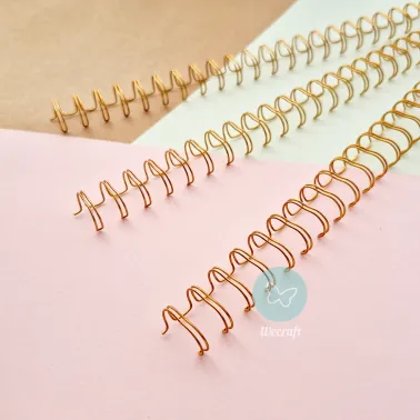 Espirales Doble Alambre Ibicraft 1/2" 12,7mm Dorado 20 Unidades