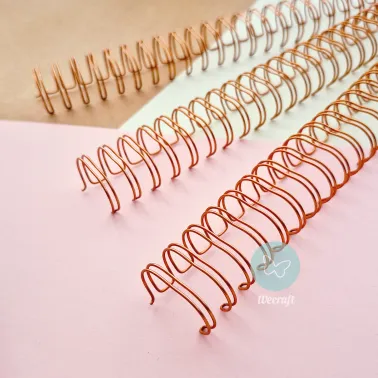 Espirales Doble Alambre Ibicraft 7/8" 22,2mm Oro Rosa 16 Unidades