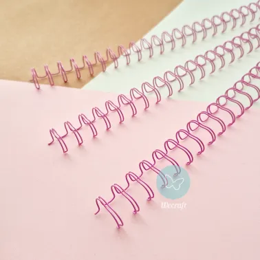 Espirales Doble Alambre Ibicraft 1/2" 12,7mm Rosa 20 Unidades