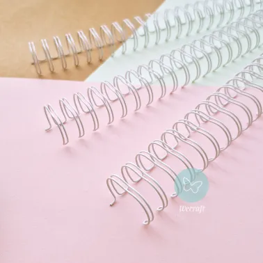 Espirales Doble Alambre Ibicraft 7/8" 22,2mm Blanco 16 Unidades