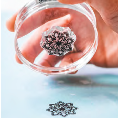 Sello Siliconado Cristal Plantilla 4x7" Words - Garage Sale