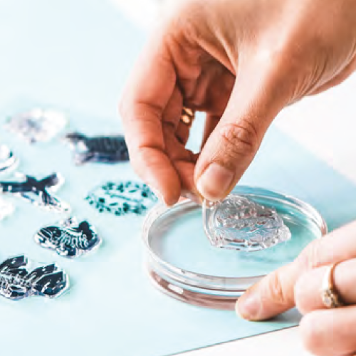 Sello Siliconado Cristal Plantilla 4x7" Words - Garage Sale