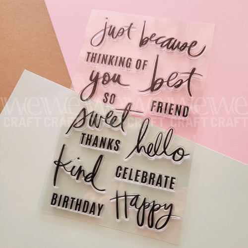 Sello Siliconado Cristal Plantilla 4x7" Words - Garage Sale