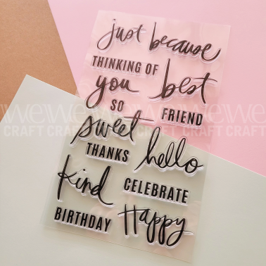 Sello Siliconado Cristal Plantilla 4x7" Words - Garage Sale