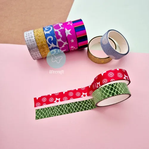 Washi Tapes Glitter Fantasia N°3 15 mm x3 mts x10 diseños