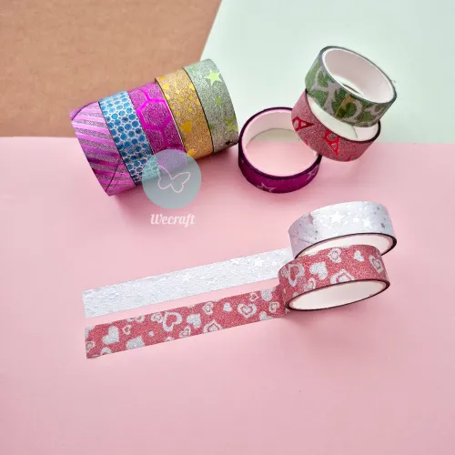 Washi Tapes Glitter Fantasia N°2 15 mm x3 mts x10 diseños