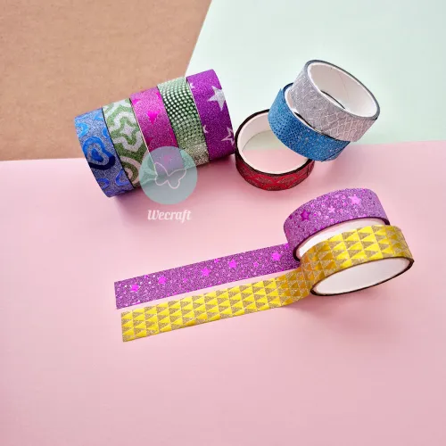 Washi Tapes Glitter Fantasia N°1 15 mm x3 mts x10 diseños