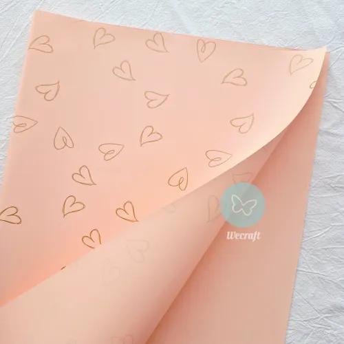 Papel coreano "Golden Hearts" 20 Unidades