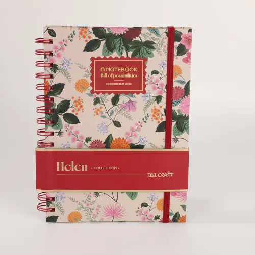 Cuaderno A5 con espiral x 80 hojas Colección "Helen"