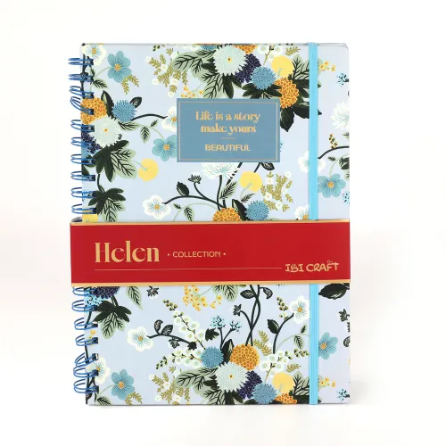 Cuaderno A4 con espiral x 80 hojas Colección "Helen"