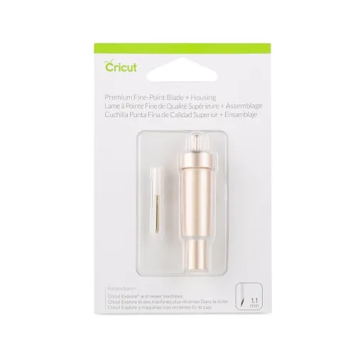 Cuchilla de Punta Fina Premium con Portacuchillas Dorado Cricut